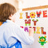Tenare 133 Pcs Monster Bulletin Board Letters Back to School Rainbow Alphabet Cutouts Set 110 Uppercase Poster Board Letters 23 Symbols ABC Letter...