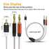 HOSONGIN RCA to Banana Plug Adapter Cable 6 Feet -2 Pack,RCA Male to Banana 2 Male Plug Y Splitter Speaker Wire Audio Cable, Gold-Plated Double Sh...
