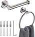 Brushed Nickel Toilet Paper Holder and Hand Towel Ring Set 2 Pieces Bathroom Hardware Accessories Set SUS 304 Stainless Steel Heavy Duty Wall Moun...