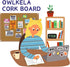OWLKELA 17.7 X 13.3 Inch Cork Board Bulletin Board, Wall-Mounted Presentation, Message Notice Pin Board, Perfect for Office & Home Decor, School, ...