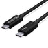 Plugable Thunderbolt 3 Cable 40Gbps Supports 100W (20V, 5A) Charging, 2.6ft / 80cm Thunderbolt-Certified USB C Compatible - Driverless......
