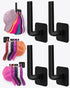 Hat Rack for Hat Storage (4-Pack), Multi-Purpose Hat Organizer, Strong Adhesive Hat Hooks for Wall Hat Organizer for Baseball Caps, Two Mounting O...