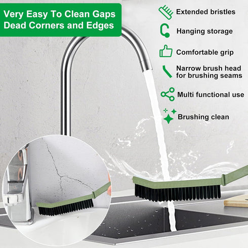 Hard Bristled Crevice Cleaning Brush - 3Pcs Crevice Cleaning Brush,Gap Cleaning Tool,Grout Brush for Households, Kitchens, Sinks, Bathrooms, Windo...