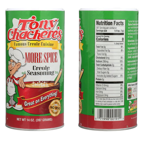 Tony Chacheres More Spice Creole Seasoning - 14 oz (2 Pack)...