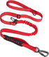 6FT Heavy Duty Dog Leash - Tactical Dog Bungee Leash No Pull Shock Absorption with Car Seat Belt Buckle & Traffic Handle for Safety - Multifunctio...