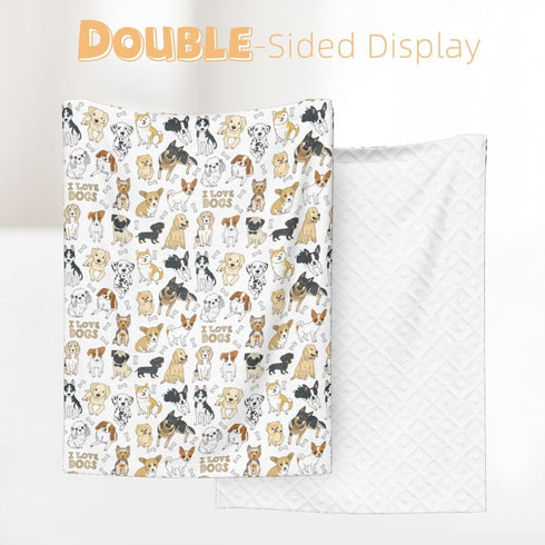 Dog Baby Blanket for Boys Girls, Toddler Newborn Nursery Soft Warm Cozy Bed Blanket Dog Print Shower Gift 30x40 Inches...