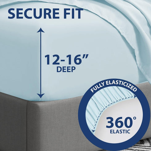Home Collection Micro Caress Luxurious Sheet Set, 90GSM 4 -Piece King Size with 2 Additional Pillowcase, Aqua Color...
