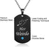 His Crazy Her Weirdo Couple Pendant Necklaces His & Hers Matching Set Titanium Stainless Steel Couple Pendant Necklace Engraved Jewelry Set, Perfe...