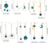 12 Pairs Moon Star Alloy Dangle Earth Planet Asymmetrical Drop Astronaut Stud Earrings Jewelry for Women Girls...