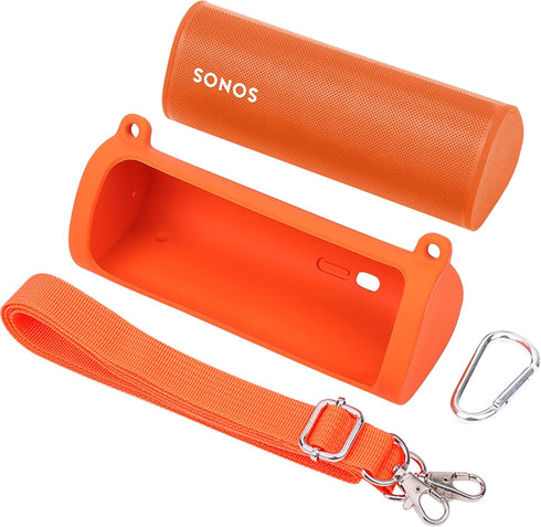 khanka Silicone Case Replacement for Sonos Roam/Sonos Roam 2 Portable Smart Bluetooth Speaker (Orange)...