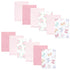 Hudson Baby Unisex Baby Cotton Flannel Burp Cloths Bundle, Pastel Butterfly, One Size...