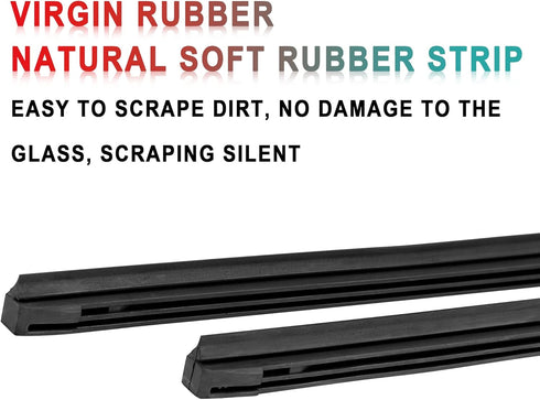 Windshield Wipers - 22" & 21" Wiper Blades OEM Quality Premium All-Seasons Stable & Quiet for Front Automotive Windshield (Set of 2)...