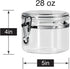 Oggi Clear Canister with Clamp Lid, 28 oz - Large Airtight Food Storage Container, for Kitchen & Pantry Storage of Bulk, Dry Foods Including Pasta...