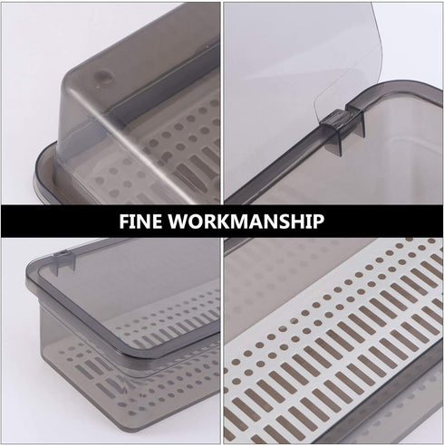 Cabilock Cutlery Organizer flatware tray kitchen drawer organizer with lid utensil holder with cover utensil drawer organizer for drawer counterto...