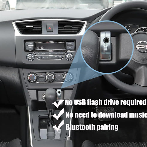 USB to Bluetooth Car Kit,Wireless Audio Adapter, Music Receiver for Home,Car Stereo Sound System,Portable Speskers,(Aux in) with 3.5mm Cable (H222...
