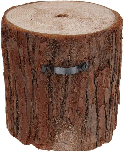 EXCEART Tree Stump Round Wood Stump Flower Bark Holder Flower Arrangement Stand Place Card Wooden Holder Plant Rack Stand for Garden Household Liv...