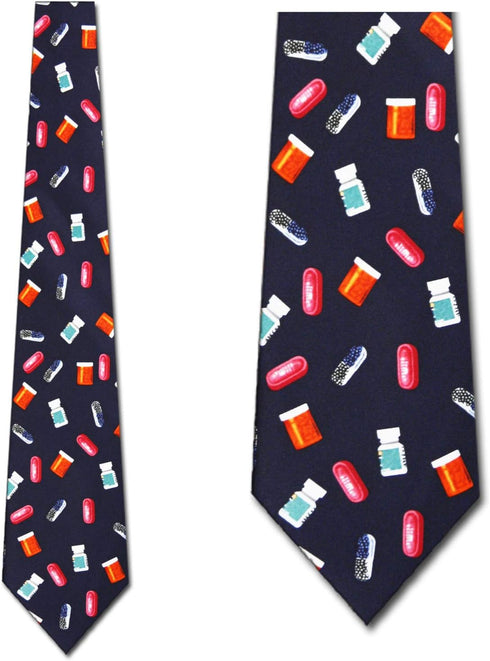 Pills Ties Medicine Neckties Pharmacist tie Mens Neck Tie...