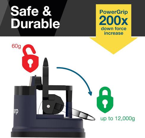 AnySharp Knife Sharpener, Hands-Free Safety, PowerGrip Suction, Safely Sharpens All Kitchen Knives, Ideal for Hardened Steel & Serrated, World's B...