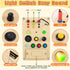 Montessori Busy Board Toddler Toys,Wooden Sensory Toys for Toddlers 1-3 with LED Light Up Buttons Baby Educational Toy Gifts for Kids 2-4 Fidget T...