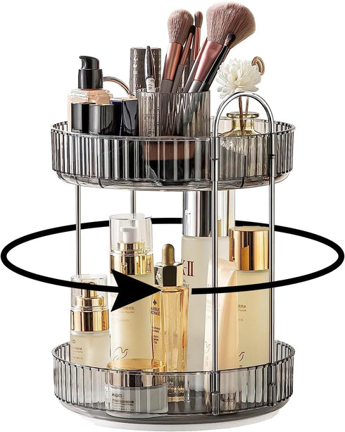 360 Rotating Makeup Organizer Perfume Organizer Skincare Organizers Large Capacity Make up Caddy Shelf,Fits Makeup Brushes,Lipsticks,Skin Care...
