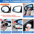 2024 New Upgrade Blind Spot Mirrors, Round 360°Convex Car Mirror Rear View with Border, Silver Wide Angle Side Mirror Car Exterior Accessories for...