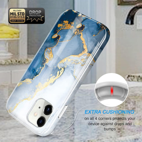 luolnh Compatible with iPhone 11 Case,iPhone 11 Case for Men,Gold Glitter Sparkle Marble Design Shockproof Soft Silicone TPU Bumper Cover Skin Pho...