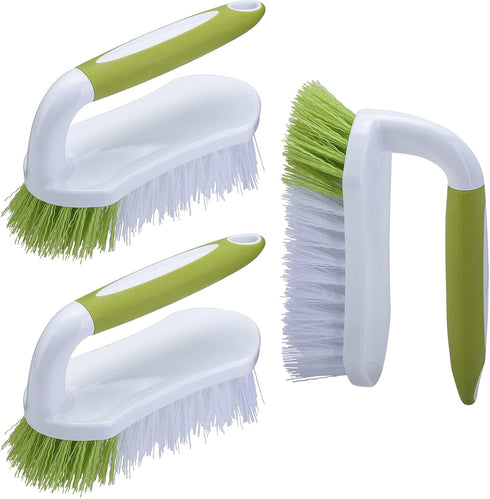 Scrub Brush, Heavy Duty Scrubbing Brushes for Cleaning with Comfortable Grip for Shower, Bathroom, Sink, Kitchen, Bathtub, Floor Cleaning, 3 Pcs...