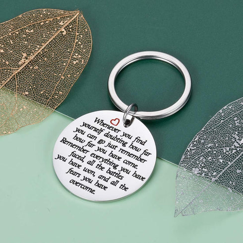 Divorce Gifts for Women Sobriety Sympathy Keychain Cancer Survivor Awareness Strong Gift Birthday Back to School Supplies...
