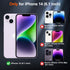 SUPFINE Magnetic for iPhone 14 Case, (Compatible with MagSafe)(12FT Military Grade Drop Protection) 2X Tempered (Glass Screen+Camera Lens Protecto...