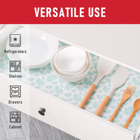 Cooyes Absorbent Refrigerator Liners, Non Slip Fridge Bin Liners and Mats Washable, Refrigerator Shelf Liner for Glass Shelves and Kitchen Cabinet...