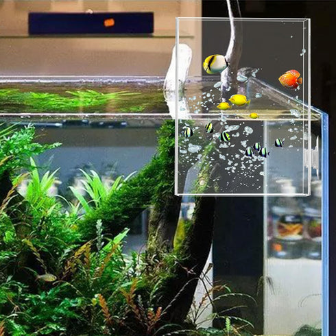 Negative Pressure Fish Tank, Clear Fish Elevator Inverted Aquarium above Water Fish Tank Water Auto-Refill Transparent Vacuum Suspended Fish Tank ...
