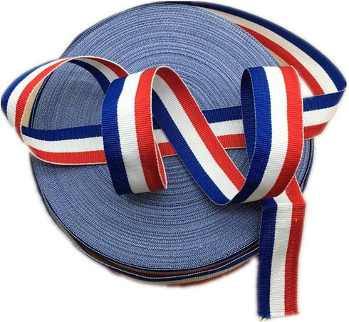 Red White and Blue Grosgrain Stripes Ribbon American Flag Patriotic Ribbon for Independence Day Party Decoration 50 Yards...