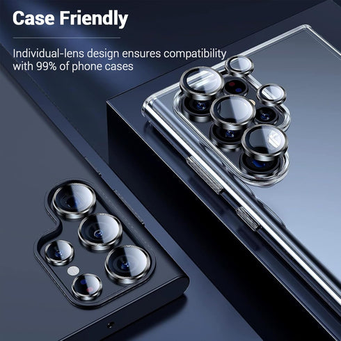 CYNOVA S24 Ultra Camera Lens Protector for Samsung Galaxy S24 Ultra Accessories, Scratch Resistant HD Clarity Ultra-Thin 9H Tempered Glass S24 Ult...