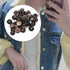 50 Sets Heavy Duty Leather Snap Fasteners Kit, Pure Brass Snap Buttons Metal Button Snaps Press Studs for Clothing, Leather, Jackets, Bracelets, B...