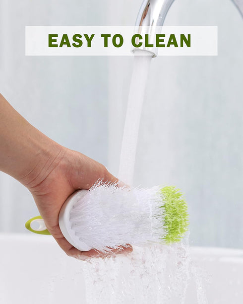Scrub Brush, Heavy Duty Scrubbing Brushes for Cleaning with Comfortable Grip for Shower, Bathroom, Sink, Kitchen, Bathtub, Floor Cleaning, 3 Pcs...