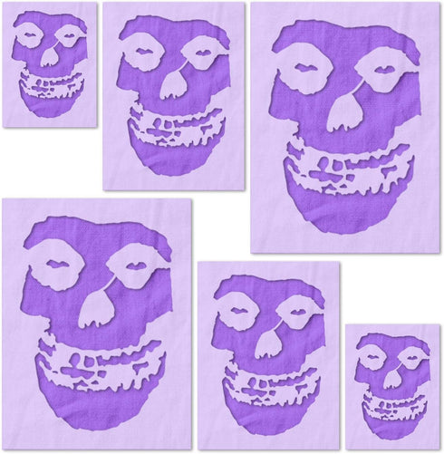 Stencil Stop Misfits Crimson Ghost Skull Stencil - Reusable for DIY Projects, Painting, Drawing, Crafts - 14 Mil Mylar Plastic (6 Pack (2", 3", an...
