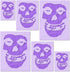 Stencil Stop Misfits Crimson Ghost Skull Stencil - Reusable for DIY Projects, Painting, Drawing, Crafts - 14 Mil Mylar Plastic (6 Pack (2", 3", an...
