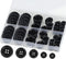 100 Pcs Black Resin Sewing Buttons, 4-Hole Craft Suit Coat Shirt Buttons, 5 Sizes, Round Mixed, with Compartment Storage Box, Suitable for Sewing,...
