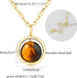 Dainty Healing Crystal Ball Lucky Bead Necklace 18K Gold Plated Chain for Women, Simple Rose Quartz Chakra Gemstone Beaded Necklaces...