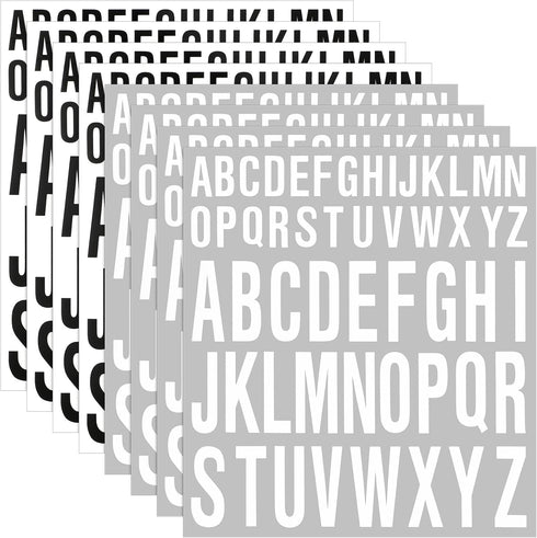8 Sheet Letter Stickers Vinyl Alphabet Stickers Waterproof Self Adhesive Stick on Letters for Poster Bulletin Board Mailbox School Classrooms Deco...