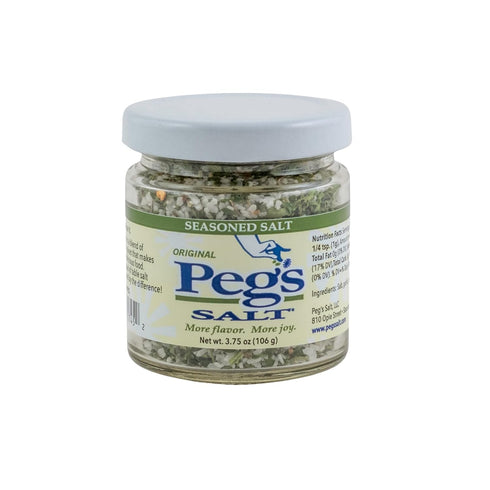 Peg's Salt (Original) 3.75 oz Seasoned Salt for Every Meal-Gourmet Seasoning-No MSG-No Sugar or Fillers...
