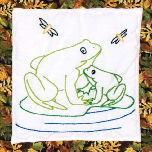 Jack Dempsey Needle Art Wilderness Animals Hand Embroidery, White...