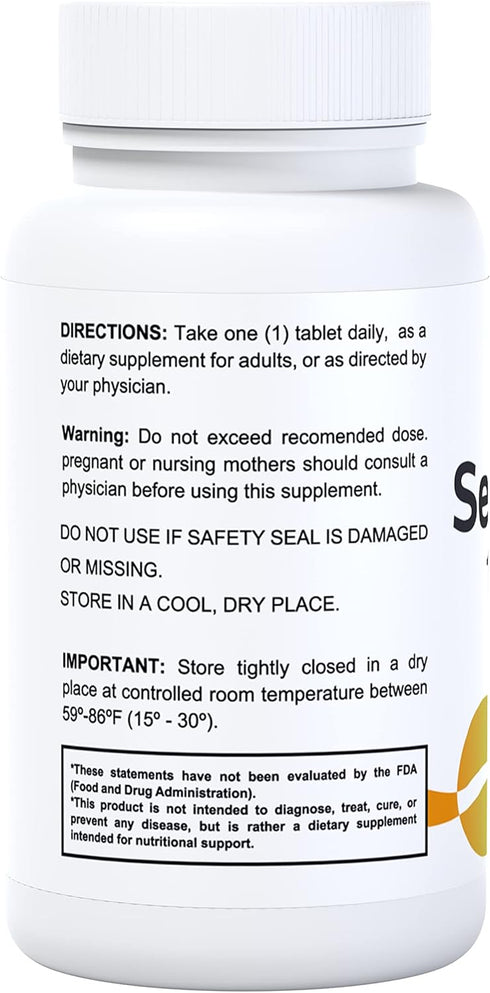 – Selenium 60 Tablets, Antioxidant and Immune Support, Heart Health – 60 Day Supply...