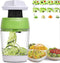 5 in1 Handheld Spiralizer Vegetable Slicer, Green, Plastic, ABS, Stainless Steel...