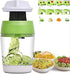 5 in1 Handheld Spiralizer Vegetable Slicer, Green, Plastic, ABS, Stainless Steel...