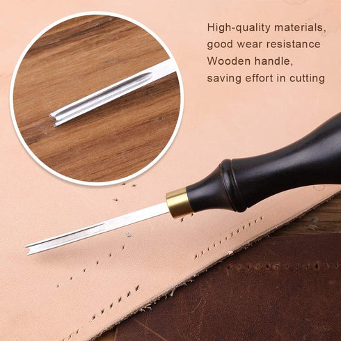 Leather Edge Beveler 2.25mm Leather Working Tools Edge Skiving Beveler Skiver Tool for Leathercraft Working (1#)...