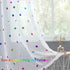 Urban Lotus White Semi Sheer Kitchen Curtains for Dining Room 45 inches Length Colorful Metallic Polka Dots Printed Tier Curtains Lightweight Rod ...