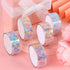 10 Rolls Waterproof Plastic Tape Cute 15mm Wide Self-Adhesive Tape Butterfly and Fruits Pattern Masking Clear Printed Sticker Lovely Gift for Scra...