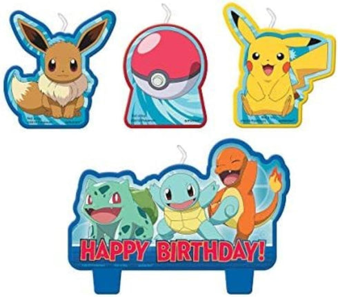 Amscan Pokemon Birthday Character Candle Set - 4 pcs, 172408...