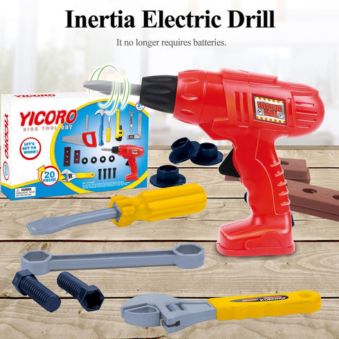 Kids Tool Set – 20 PCS Toddler Tool Set with Toy Drill, Pretend Play Kids Toys, Toy Tools for Kids Ages 3,4,5,6,7,8 Years Old, Boy Toys...
